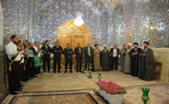 مراسم خطبه خوانی خادمین حرم حضرت معصومه سلام الله علیها در آستان برادر گرامی شان
