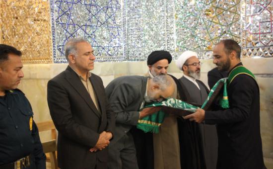 مراسم خطبه خوانی خادمین حرم حضرت معصومه سلام الله علیها در آستان برادر گرامی شان