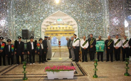 مراسم خطبه خوانی خادمین حرم حضرت معصومه سلام الله علیها در آستان برادر گرامی شان