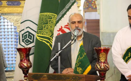 مراسم خطبه خوانی خادمین حرم حضرت معصومه سلام الله علیها در آستان برادر گرامی شان