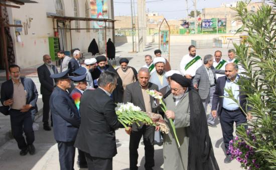 مراسم خطبه خوانی خادمین حرم حضرت معصومه سلام الله علیها در آستان برادر گرامی شان