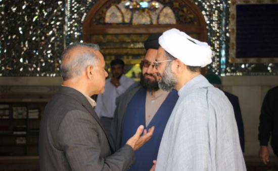 مراسم خطبه خوانی خادمین حرم حضرت معصومه سلام الله علیها در آستان برادر گرامی شان